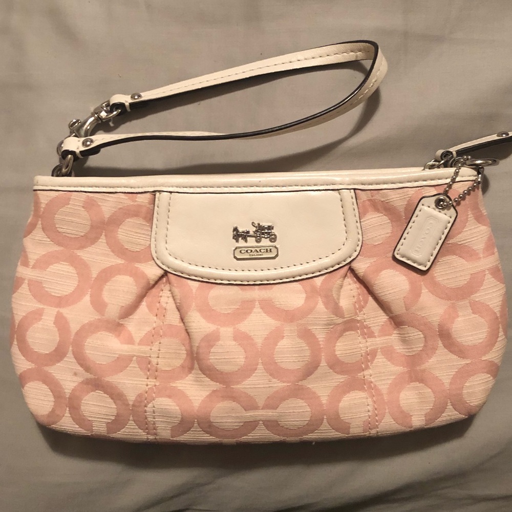 Pink Coach Wristlet/Clutch